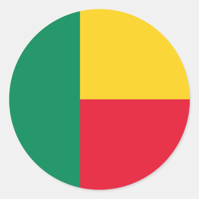 Benin Flag Sticker (Vorderseite)