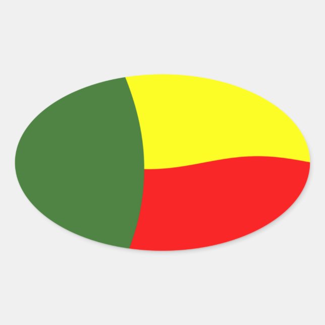 Benin Flag Sticker (Vorderseite)