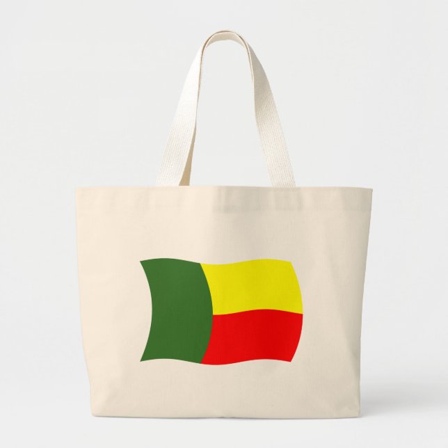 Benin Flag Tote Bag Jumbo Stoffbeutel (Vorne)