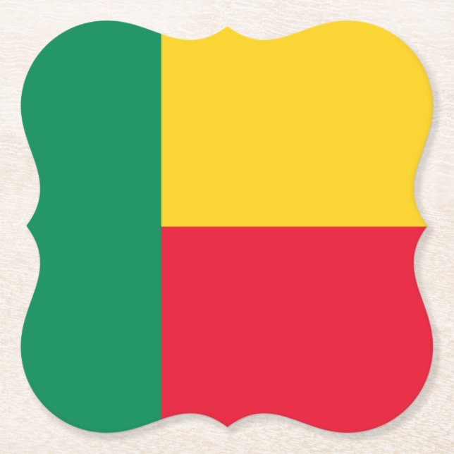 Benin Flag Untersetzer (Vorderseite)