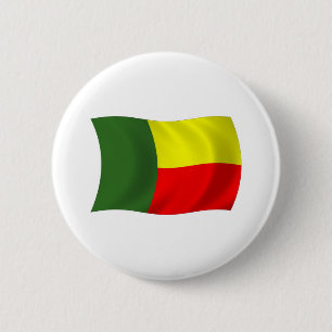 Benin Flagge Knopf Button