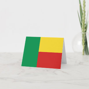 Benin-Flagge Notizkarte Karte