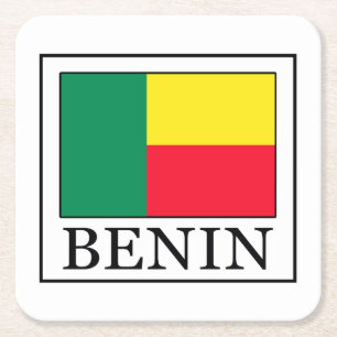 Benin Rechteckiger Pappuntersetzer