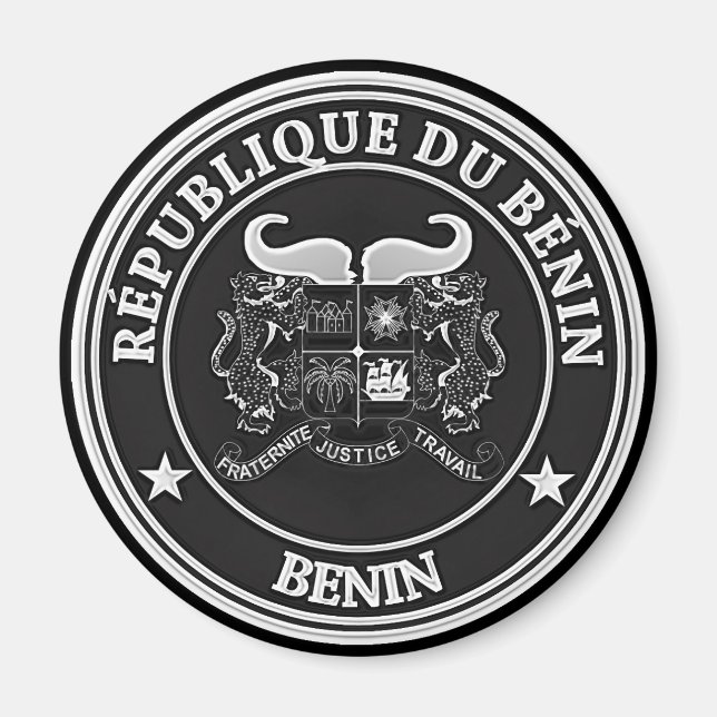 Benin Round Emblem Magnet (Vorne)