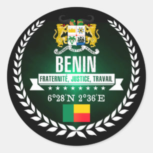 Benin Runder Aufkleber
