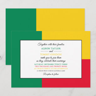 Beninese Flag, Flagge von Benin Wedding Einladung