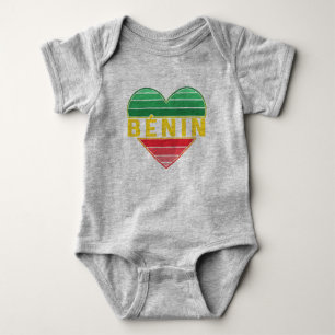 Beninese Heart, I Liebe Benin Baby Strampler