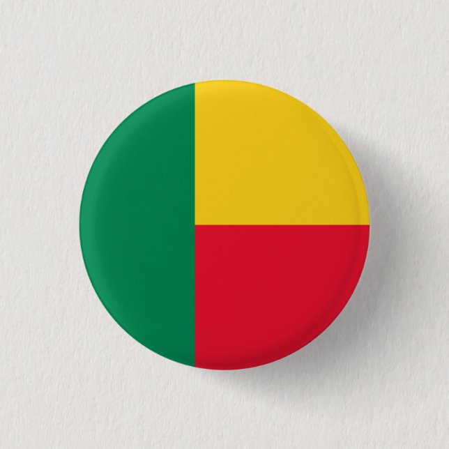 Beninesische Flagge, Flagge Benins Button (Vorderseite)