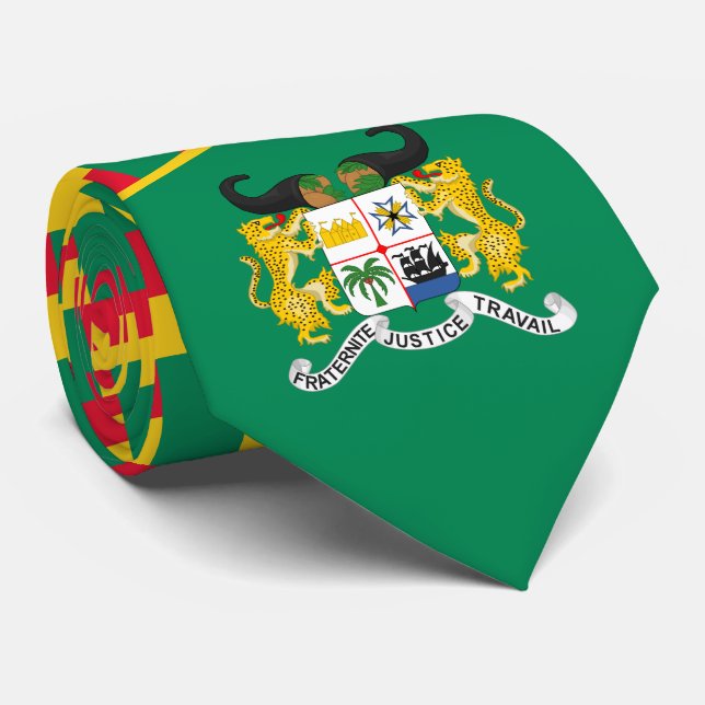 Beninesische Flagge und Wappen, Flagge Benins Krawatte (Gerollt)