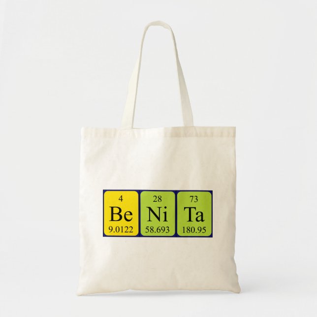 Benita nom de table périodique sac fourre-tout (Devant)