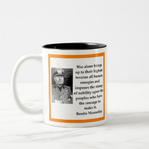 Benito Mussolini Zweifarbige Tasse