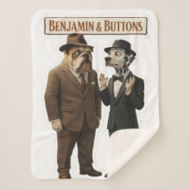 Benjamin and buttons detective duo fleece blanket sherpadecke