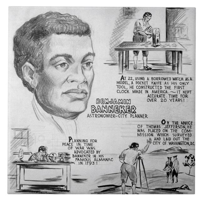 Benjamin Banneker: Black Scientist & Revolutionär Fliese (Vorderseite)