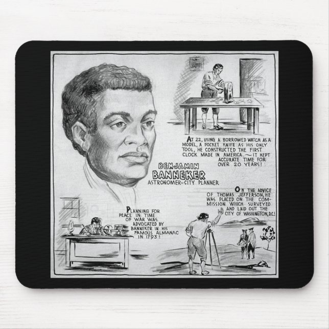 Benjamin Banneker: Black Scientist & Revolutionär Mousepad (Vorne)