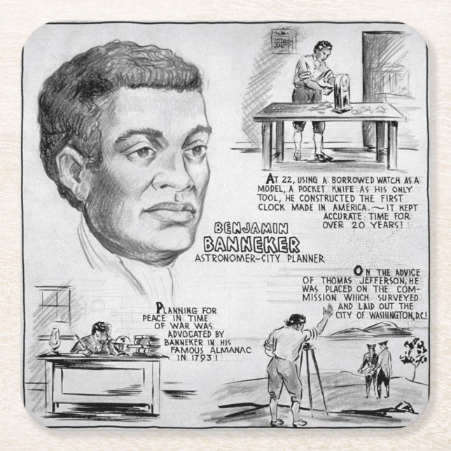 Benjamin Banneker: Black Scientist & Revolutionär Rechteckiger Pappuntersetzer (Vorderseite)