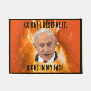 Benjamin "Bibi" Netanjahu Premier von Israel Fußmatte