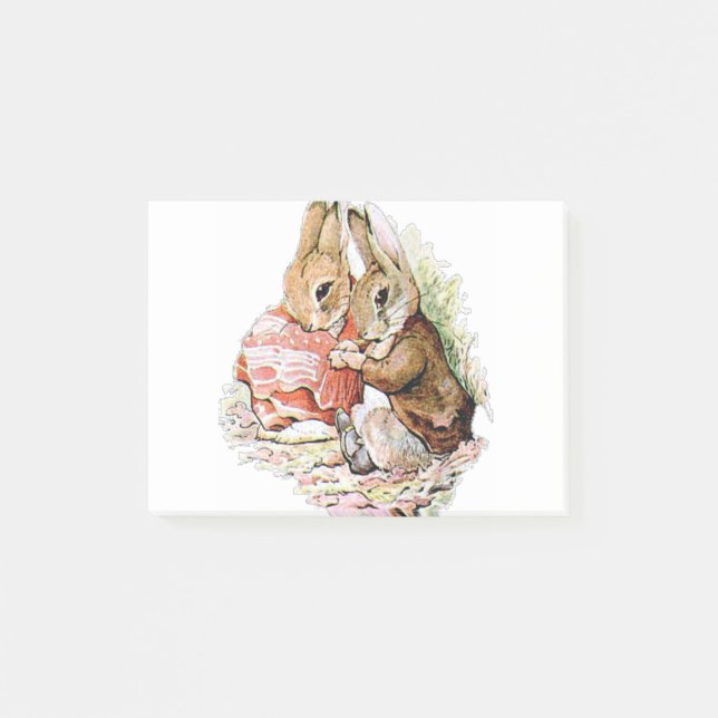 Benjamin Bunny und Peter Rabbit planen ihren Angri Post-it Klebezettel (Vorderseite)