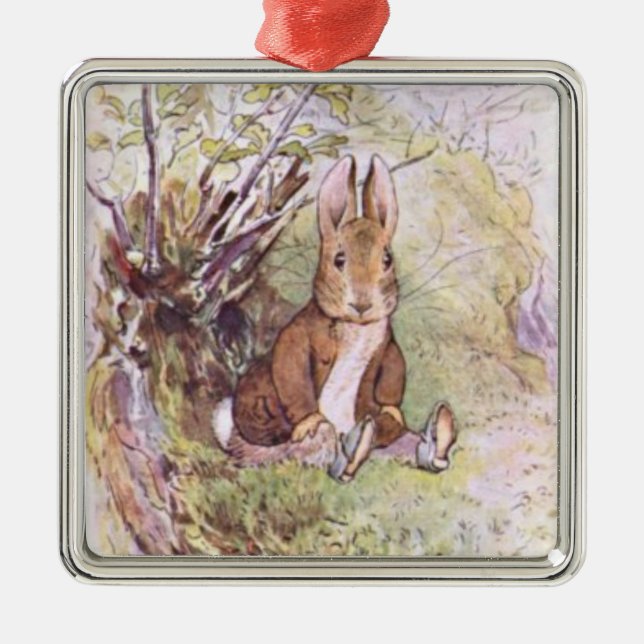 Benjamin Bunny (von Beatrix Potter) Ornament Aus Metall (Vorne)
