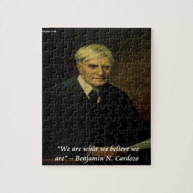 Benjamin Cardozo Zitat "Wer wir sind" (Vertikal)