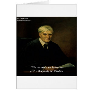Benjamin Cardozo Zitat "Wer wir sind"