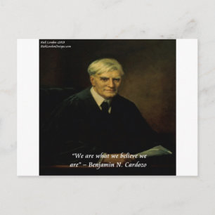 Benjamin Cardozo Zitat "Wer wir sind" Postkarte
