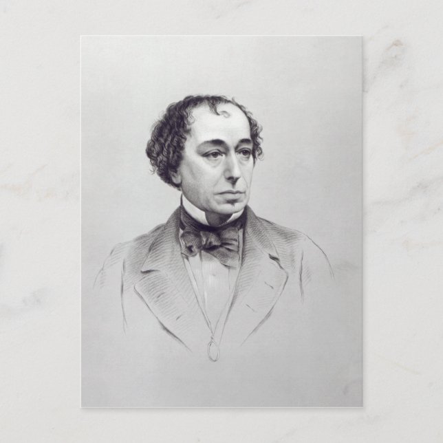 Benjamin Disraeli, 1. Earl Beaconsfield Postkarte (Vorderseite)