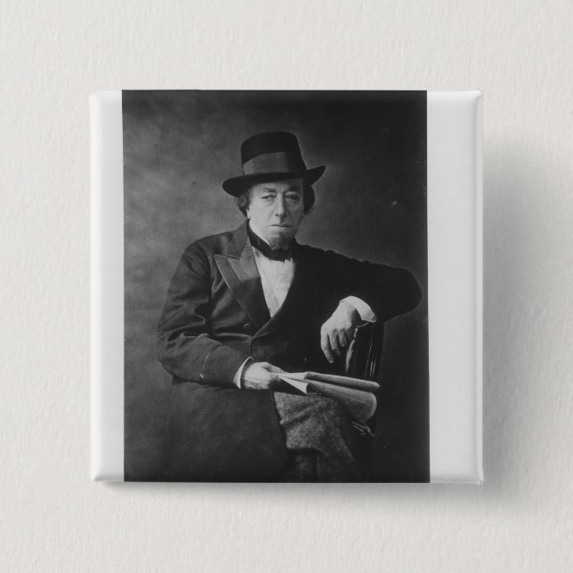 Benjamin Disraeli, 1. Graf von Beaconsfield Button (Vorderseite)