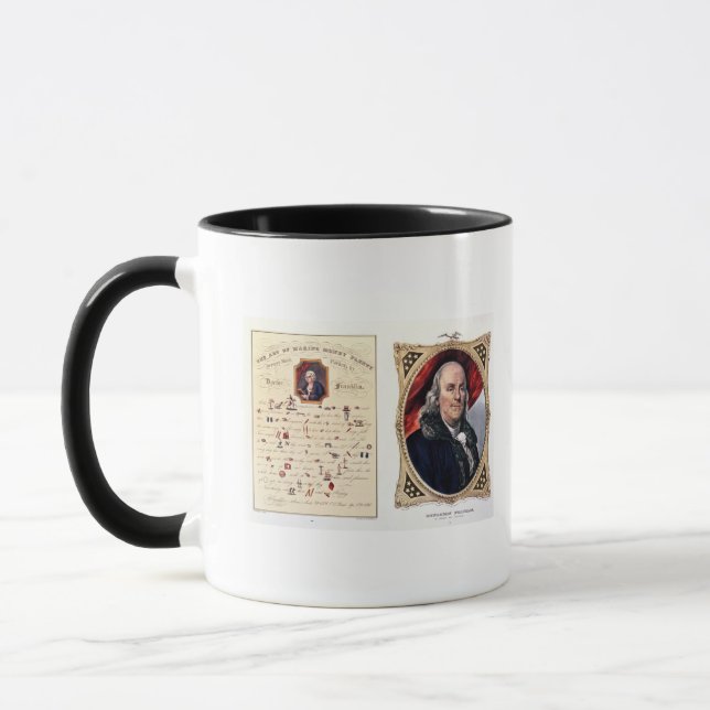 Benjamin Franklin 1847 Tasse (Links)
