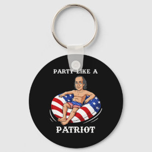 Benjamin Franklin 4. Juli USA Patriot Fun Schlüsselanhänger