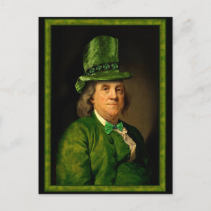 Benjamin Franklin Clover St Patrick's Day Postkarte