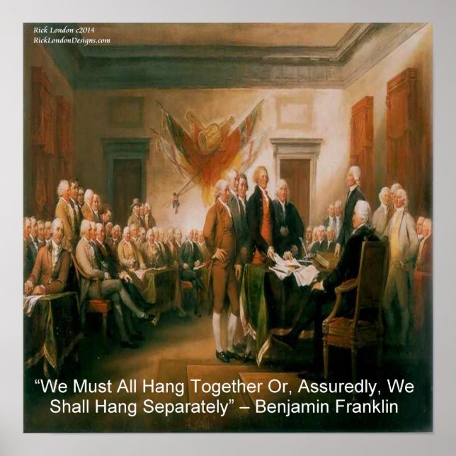 Benjamin Franklin & Declaration Of Independence Poster (Vorne)