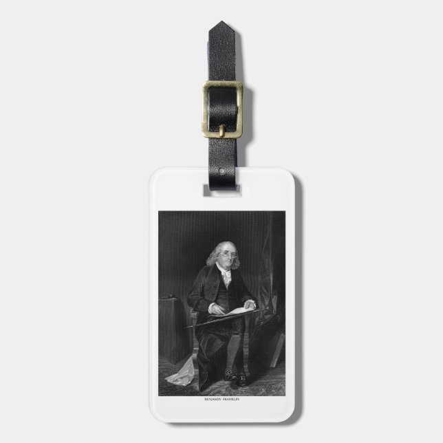 Benjamin Franklin Gepäckanhänger (Vorderseite vertikal)