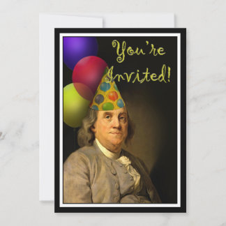 Benjamin Franklin Happy Birthday Einladung