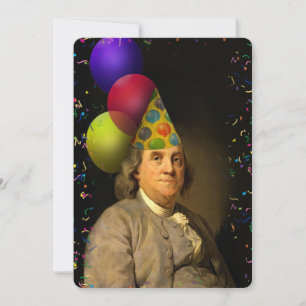 Benjamin Franklin Happy Birthday Einladung