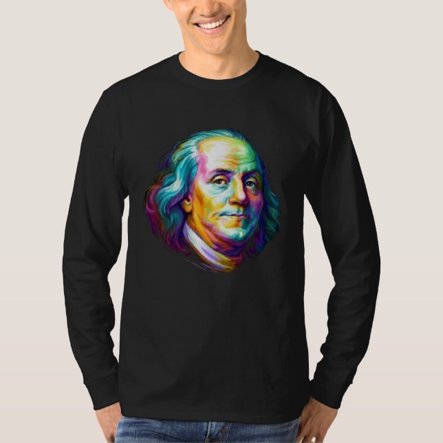 Benjamin Franklin Inspirational T-Shirt (Vorderseite)