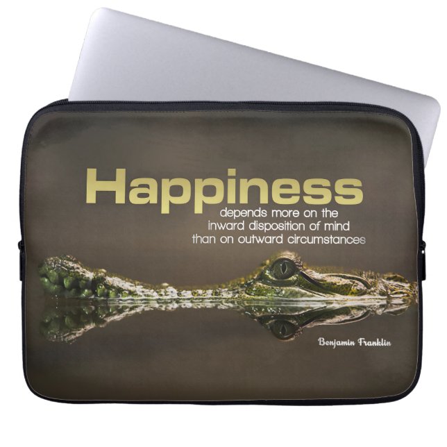 Benjamin Franklin Inspirational Zitat Laptopschutzhülle (Vorderseite)