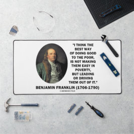 Benjamin Franklin ist der beste Weg, gute Arme zu Schreibtischunterlage