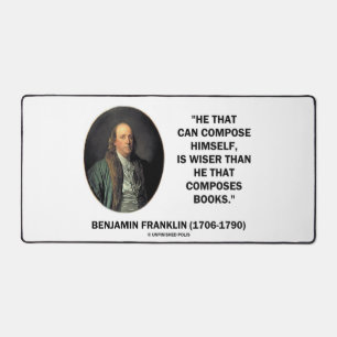 Benjamin Franklin komponiert sich weisere Bücher Schreibtischunterlage