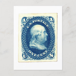 Benjamin Franklin One Cent US Postage Briefmarke Postkarte