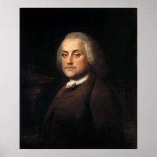BENJAMIN FRANKLIN Portrait von Benjamin Wilson Poster