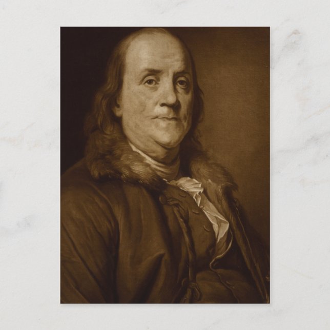 Benjamin Franklin Postkarte (Vorderseite)