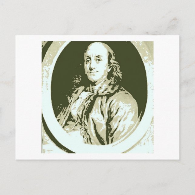 Benjamin Franklin Postkarte (Vorderseite)
