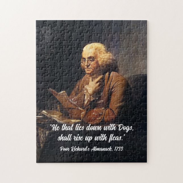 Benjamin Franklin Quote - Customize Jigsaw Puzzle (Vertikal)
