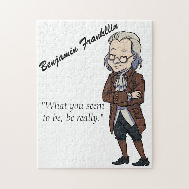 Benjamin Franklin Quote History Puzzle (Vertikal)