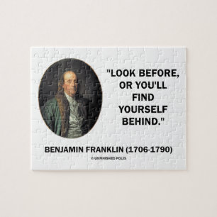 Benjamin Franklin schauen, bevor Sie sich selbst f