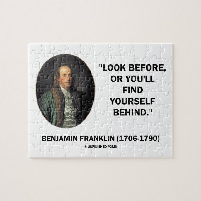 Benjamin Franklin schauen, bevor Sie sich selbst f (Horizontal)