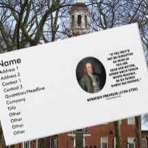 Benjamin Franklin schreiben Sachen wert das