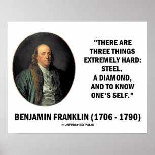Benjamin Franklin Three Dinge Extrem Hard Poster
