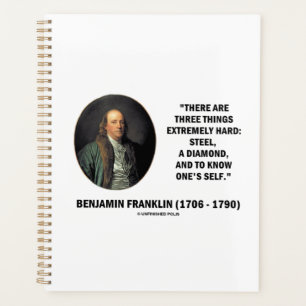 Benjamin Franklin Three Dinge Extrem Hard Qte Planer