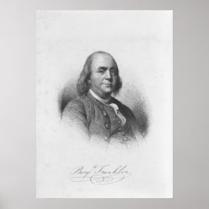BENJAMIN FRANKLIN von Henry Bryan Hall Poster